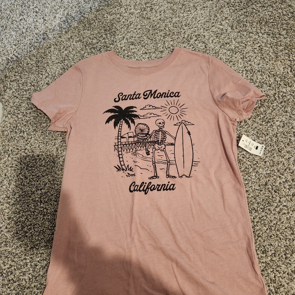 Santa Monica Graphic Tee - Pink